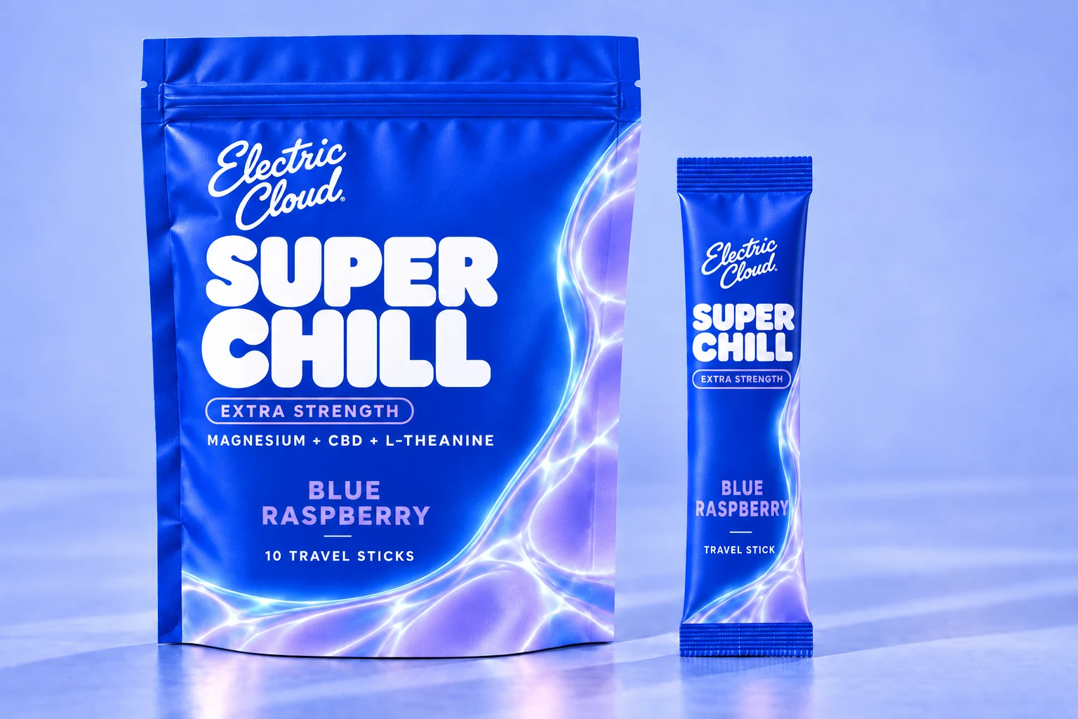 Blue Raspberry pouch and stick